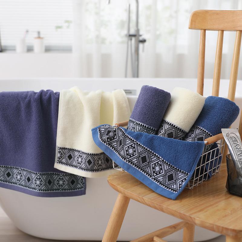 100% Cotton Embroidered Face Towel Luxury Shower Hotel Bath Towels Bathroom Set Soft and Highly Absorbent Turkish Towel Gym