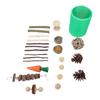 Hamster Toys Set with Tunnel Chewable Wood Timothy Hay Guinea Pig Enrichment Chew Toys for Small Animals
