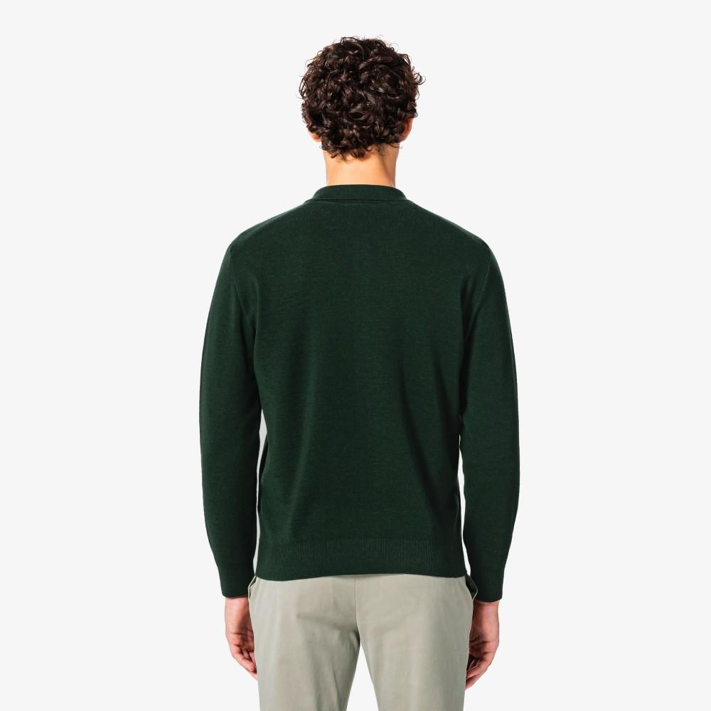 [lacoste] Men's Button Collar Cardigan AH092E-55NL7A