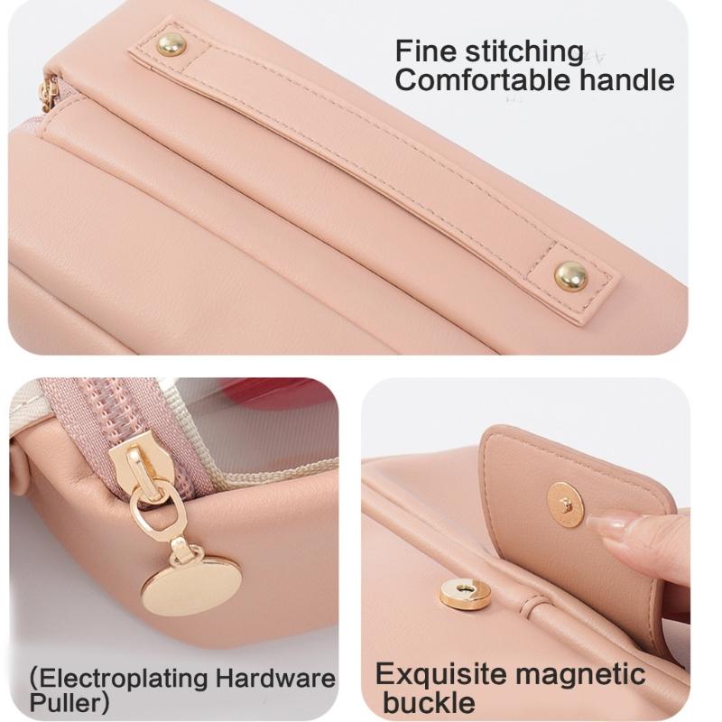Fashionable Toiletry Cosmetic Storage Bag Practical Travel Makeup Bags Multiple Pockets For Traveler And Commuters