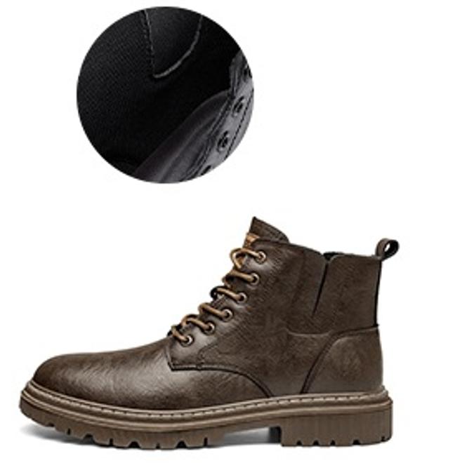 2026 New Men's Warm Leather Boots Genuine Cowhide Wool Lined Non - slip Ankle Boots for Outdoor Autumn Winter Size 38 - 44