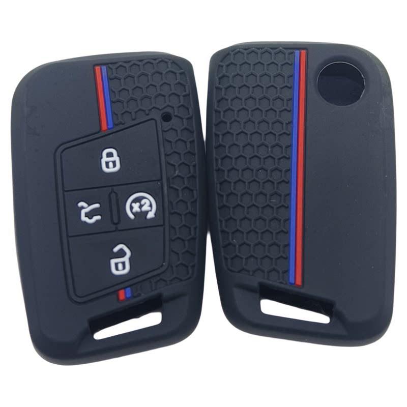 Soft Silicone 4-Button Remote Key Case for Volkswagen Magotan B8, Passat, Arteon, CC (2020)