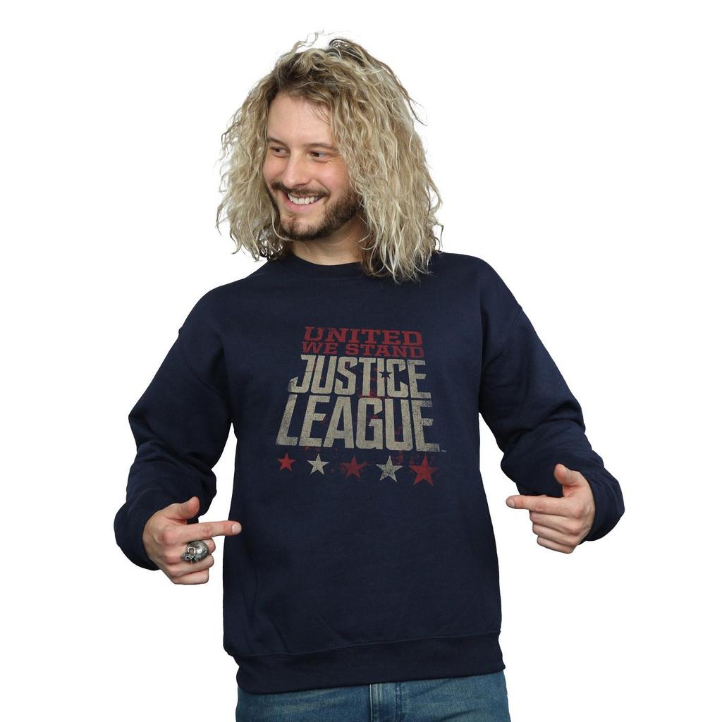 DC Comics Mens Justice League Movie United We Stand Sweatshirt