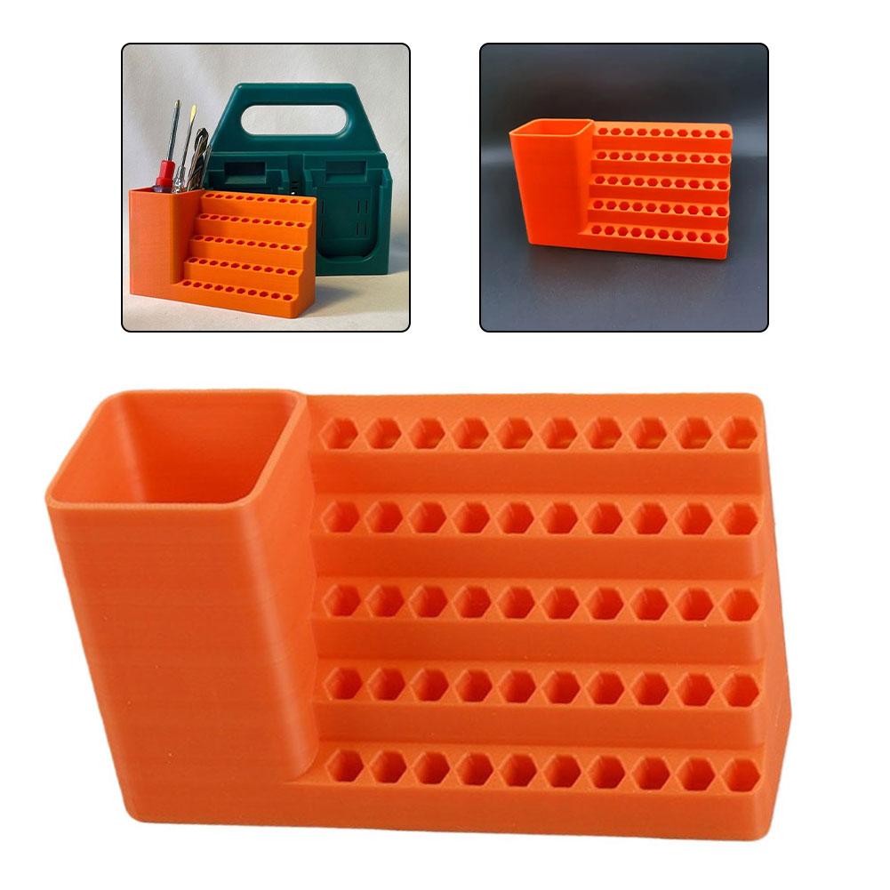 50 Holes Screwdriver Bit Storage Tool Wall-mounted Screwdriver Head Storage Toolbox Hexagonal Screwdriver Storage Rack
