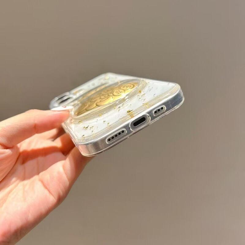 Langling Gold Foil Lucky Bag Transparent Anti-Fall iPhone Case