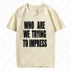 EMO Hiphop Y2K Cotton T-shirt Harajuku Letter Print Casual Tee Vintage Rock Goth Top  Punk Vintage Short Sleeve T-shirt