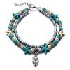 Bohemian Multi-layer Starfish Turtle Anklets For Women Vintage Elephant Owl Beads Chain On Leg Ankle Bracelet Beach Jewelry