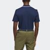 Adidas Go-To Piqué Golf Polo Shirt With Contrast Trim Logo Men Polo Shirts Navy-Blue HR7975