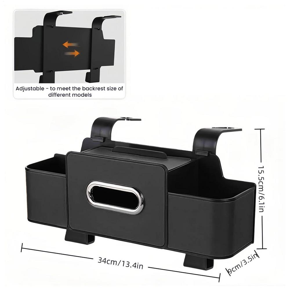 Car Seat Organizer Tissue Storage with Hooks Automotive Seat Back Organizers Car Seat Back Storage Bag Backseat Organization
