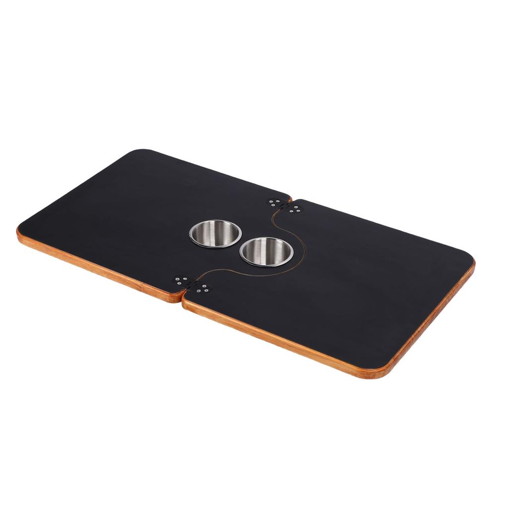 Wohnmobil Tischplatte Ersatz mit 2 Getränkehaltern Hälfte klappbar 29,53x15,55in Holz Boot Tischplattenpaneel für Anhänger Yacht