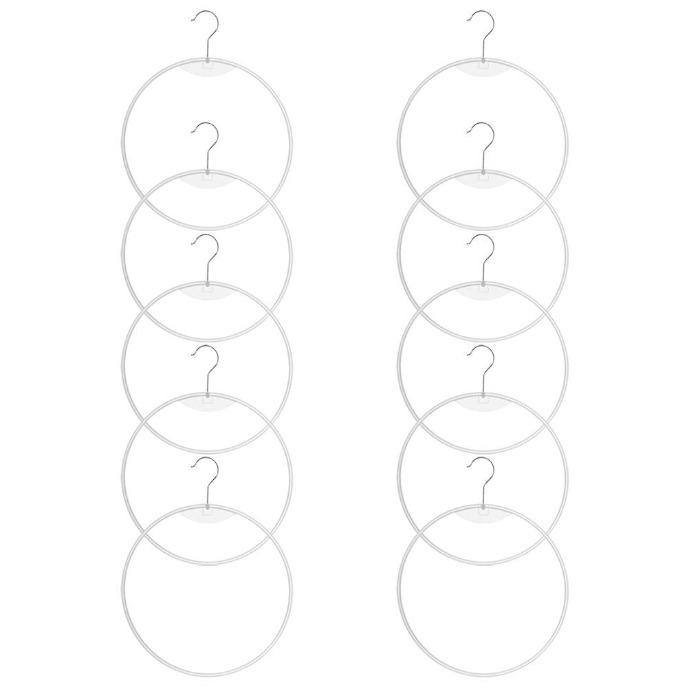 

10 шт. Белые пластиковые круглые стойки для демонстрации бикини, круглые вешалки, органайзер для нижнего белья для шкафа, вешалки для галстуков для гардероба, вешалки для одежды для дома 35x31cm белый