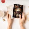 32cps, Vintage Cat Postcard, Rose, Birthday/Anniversary Gift, Collectible, Suitable for Gift Giving, Can Be Mailed.