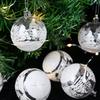 Round Snowflake Christmas Balls Set Glitter Ball Ornaments Xmas Tree Hanging Pendants For Home Holiday Party DIY Crafts Supplies