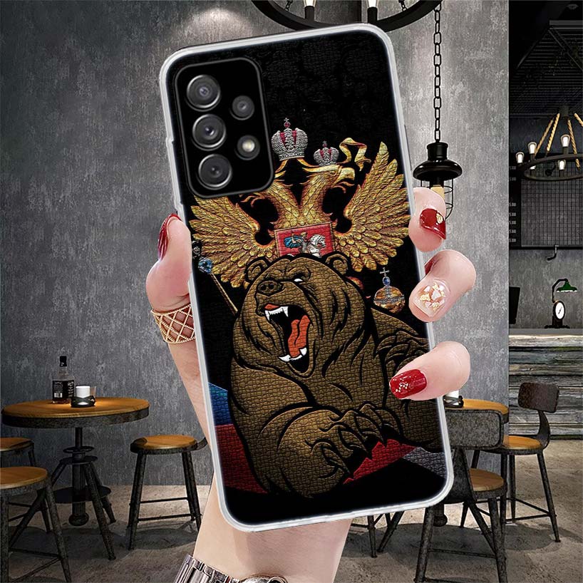 Russia Russian Flags Emblem Soft Phone Case For Samsung Galaxy A12 A22 A32 A52 A72 A02S A51 A50S A71 A70 A31 A20S Note 20 Ultra