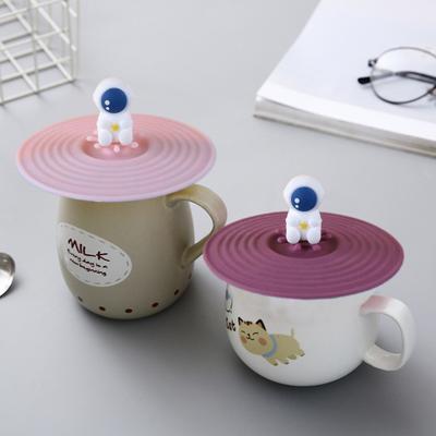 Cup Cover Leak Proof Good Sealed Heat-resistant Cartoon Food-grade Dustproof Multipurpose Reusable Silicone Cup Cover Cup Accessories