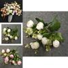 Floral Camellia Arrangement Decor Silk Flowers Weddings Photography Props