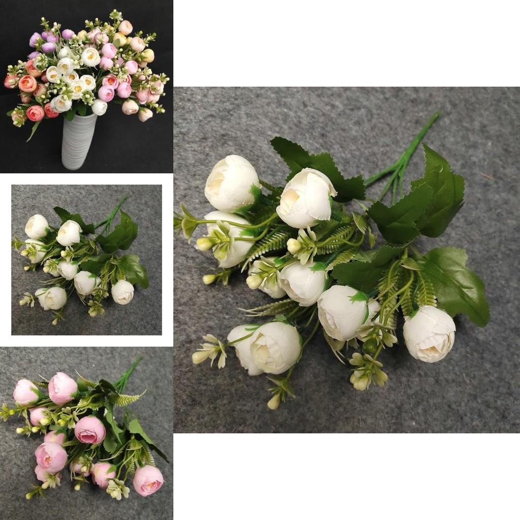 Floral Camellia Arrangement Decor Silk Flowers Weddings Photography Props