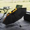 Flaming Wolves Emblem Wanderers Automatic Folding Umbrella - 8-Rib Travel Umbrella with Auto Open/Close & Portable Gifts for Holidays or Birthdays