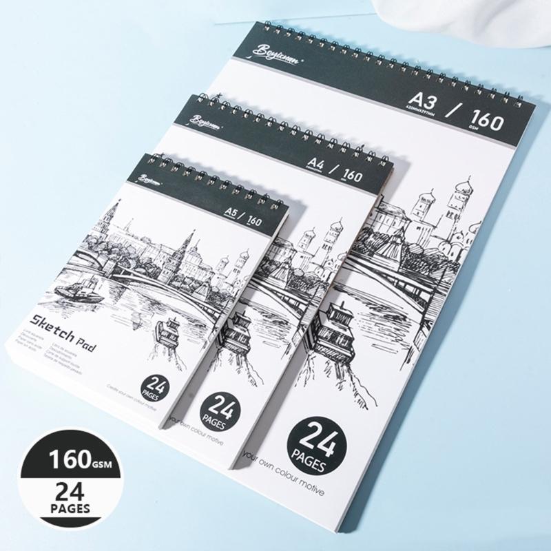 Professional Sketchbook With 24 Pages Artists Drawing Notebook For Sketching Doodling Art Illustrations Project