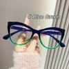 New Cat Eye Glasses Frame Women Fashion Gradient Color Eyeglass Frame Anti Blue Light Glasses Computer Lentes  Mujer
