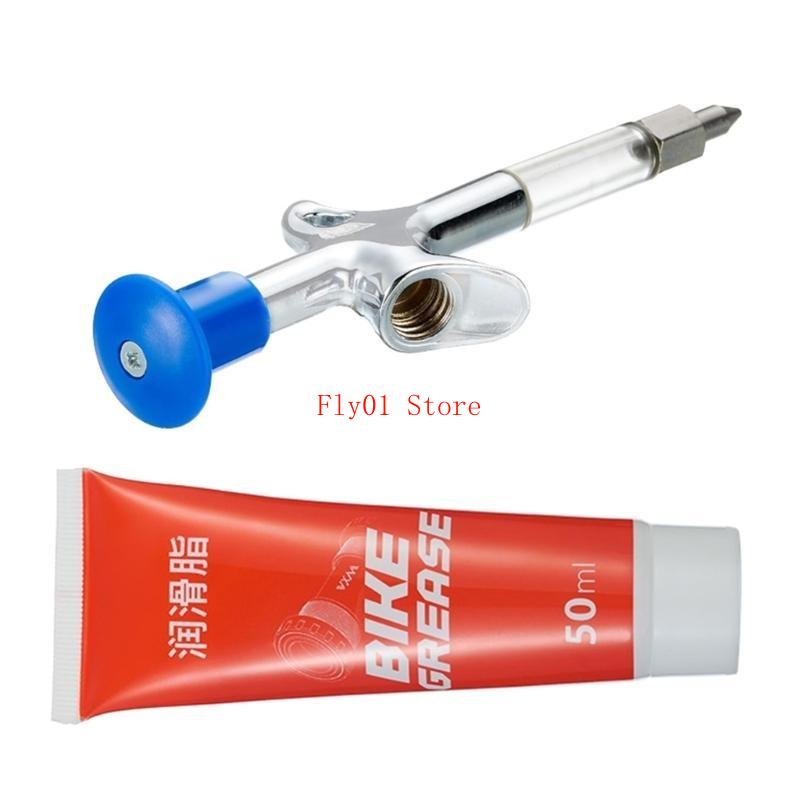 Plastic & Metal Grease Injector Applicator Tool Suitable for Easy Bicycles Bearing Maintenance Smooth Cycling Experience
