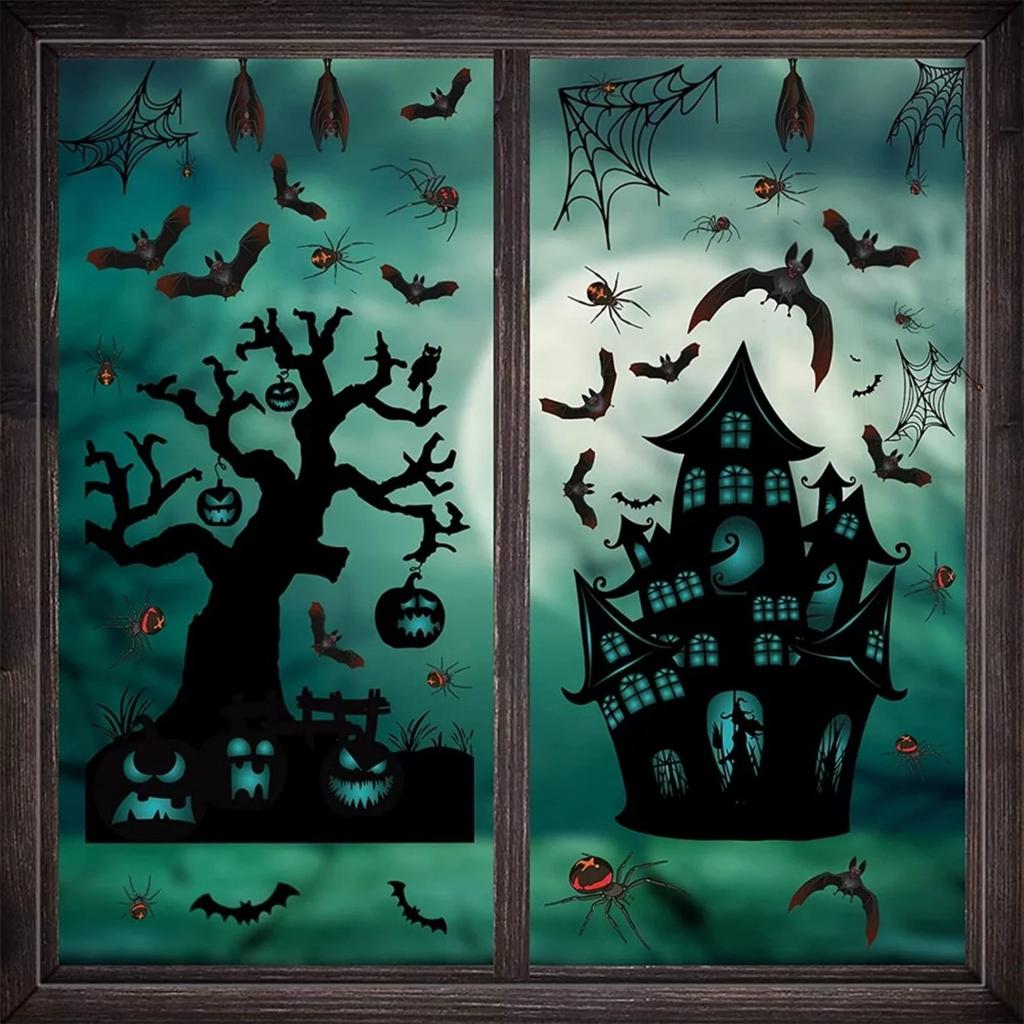 6-Pack Halloween Castle Decoration Wall Sticker Window Sticker Creative Wall Sticker