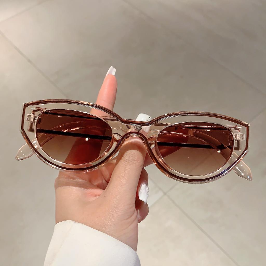 Vintage Cat Eye Sunglasses  New In Women Stylish Candy Color Outdoor Shades Trendy Brand Design Gradient Sun Glasses