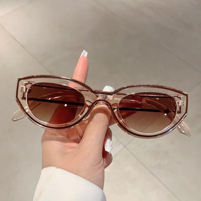 Vintage Cat Eye Sunglasses  New In Women Stylish Candy Color Outdoor Shades Trendy Brand Design Gradient Sun Glasses