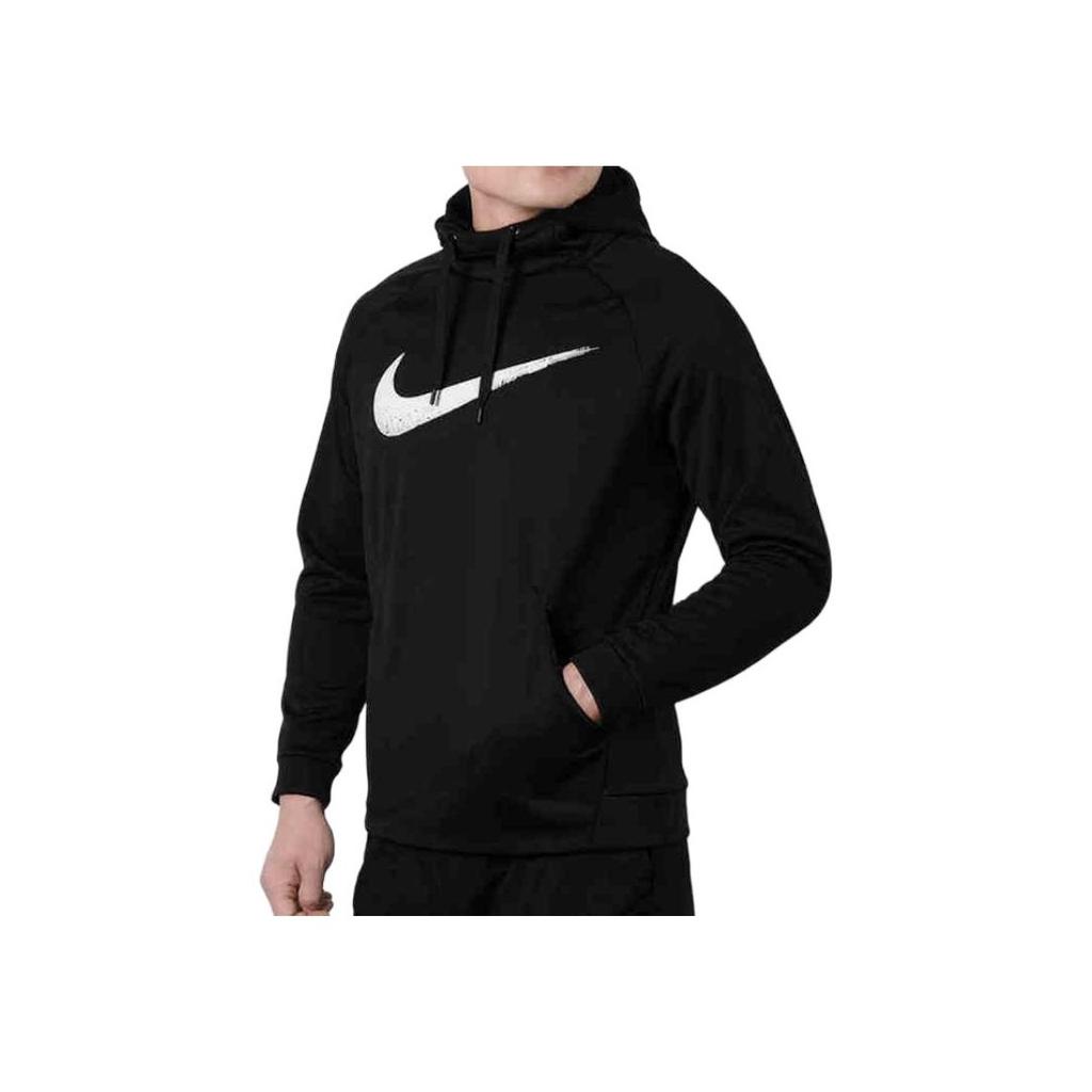 Nike Casual Sport Large Logo Fleece Hoodie Men Tops Black BQ8106-010