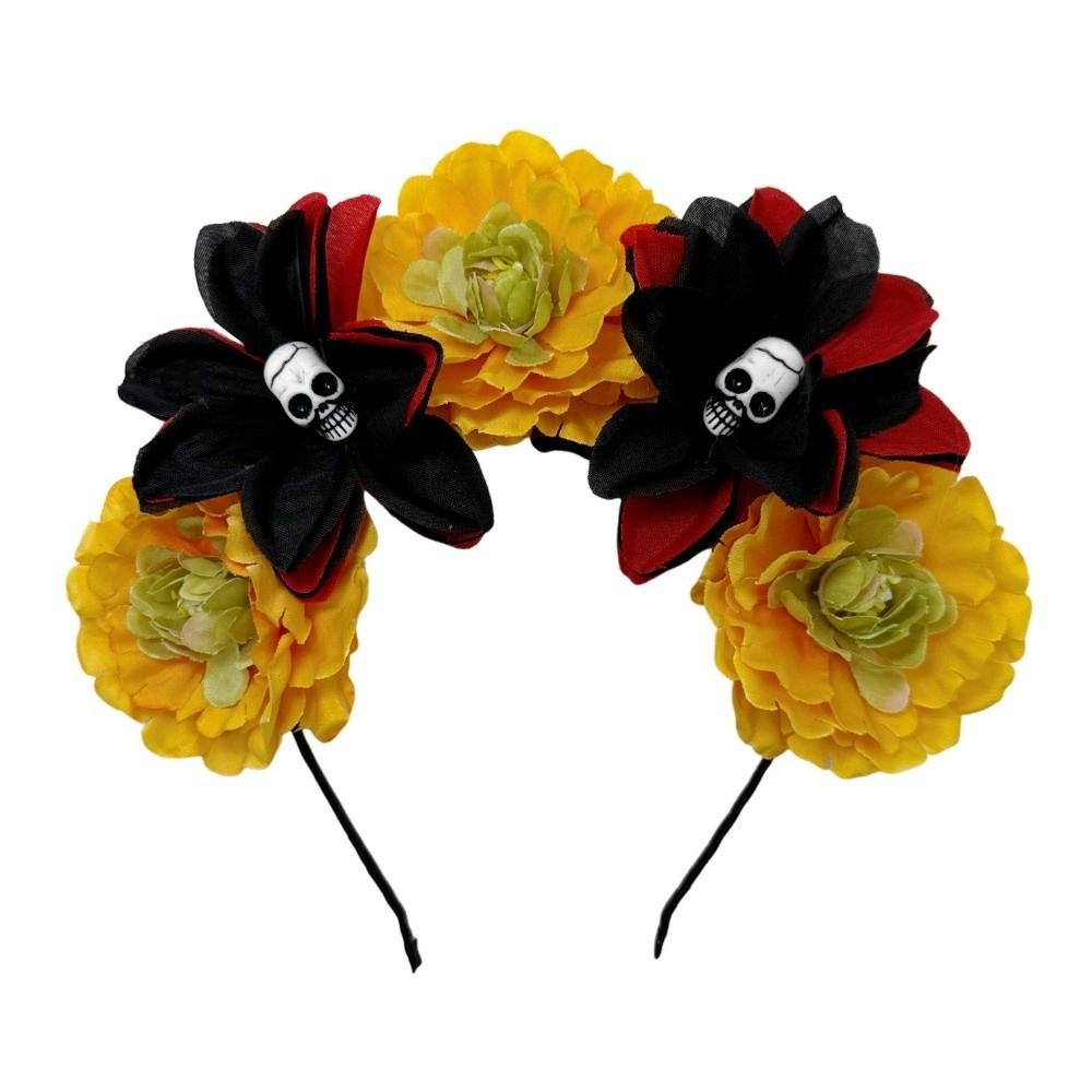 Halloween Decor Halloween Hair Hoop Simulation Flower Gothic Flower Hairband  Party