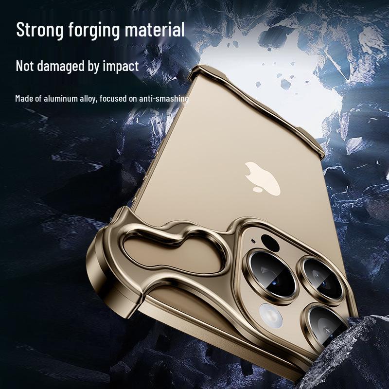 Kompatibel mit iPhone 17 Pro Max: Metall-Eckschutz in unregelmäßiger Form & randloser Linsenschutz für iPhone 14-13.