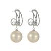 Atoztide Trendy Multiple Style Imitation Pearl Tassel Earring for Women Stainless Steel Elegant Temperament Earring Jewelry Gift