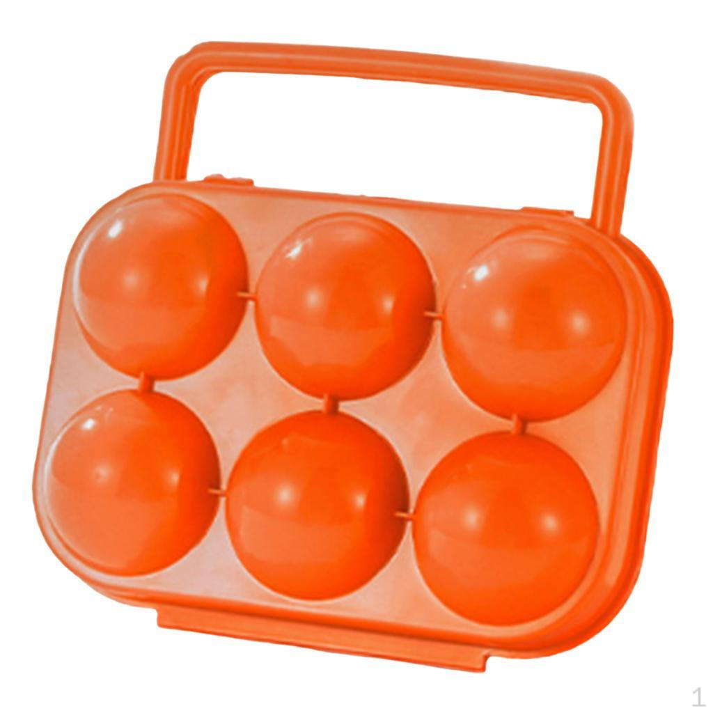 

6 Compartment Egg Carrier for Camping And Travel оранжевый