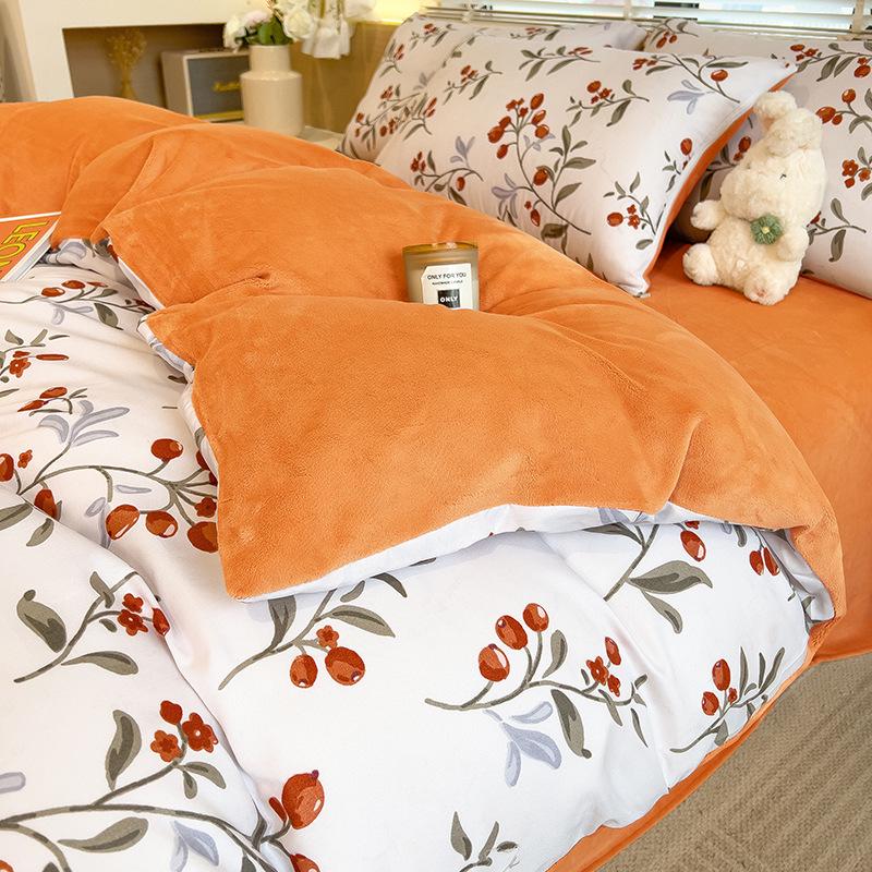 Winter Skin-Friendly Thick Milk Velvet Duvet Cover - Cozy, Warm & Ideal for Sleeping Naked in Dorms