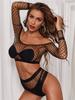 Fishnet Strapless Dress Sexy Tight Lingerie For Women Black Nightdress Sexiest Fishing Net See Through Hollow Underwear
