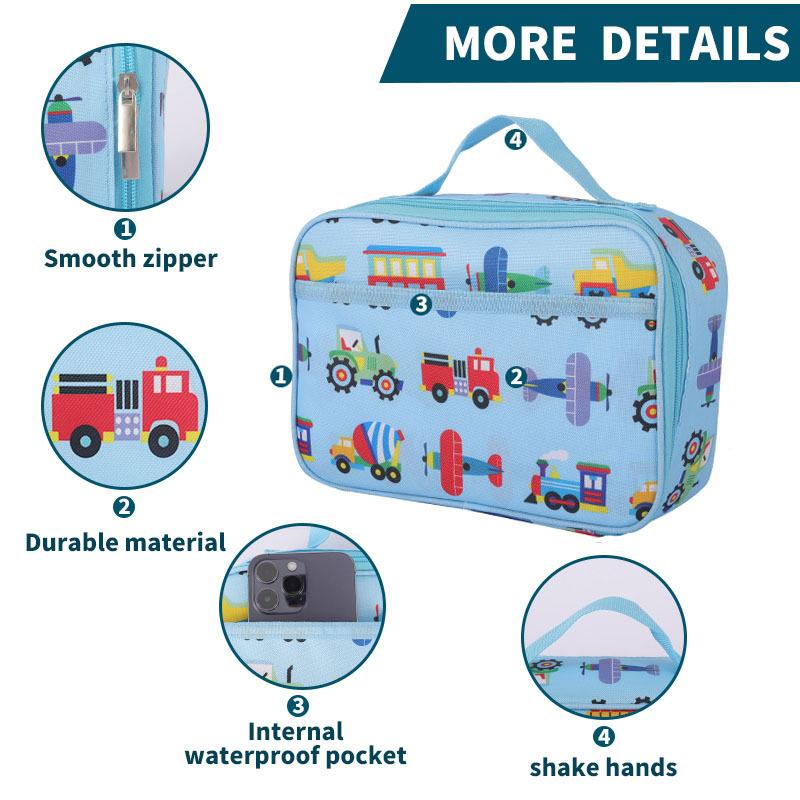 Sac à lunch dessin animé pour enfants Portable Isolé Thermique Boîte à lunch Pique-nique Fournitures Sacs Biberon Filles Garçons Conservation Sac à main