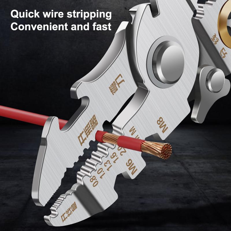 Foldable Wire Stripper With Electricity Measurement Plier For Cutting Pulling Wires Cable Electrician