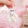 Cute Glasses Poodle Keychain, Fluffy Dog Plush Toy for Bag, Small Stuffed Animal Keyring for Backpack Purse Car Keys Accessories