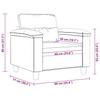 Armchair Light Grey 60 Cm Microfibre Fabric