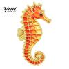 Decorative Alloy Badge Cartoon Sea Animal Metal Brooch, Dolphin Whale Seahorse Octopus Enamel Clothes Accessory Pin, Hats Bags Scarves Jackets