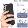 Coque Silicone - BOOLING - pour Samsung Galaxy S23 Plus - Noir - Souple - Anneau Support 360°