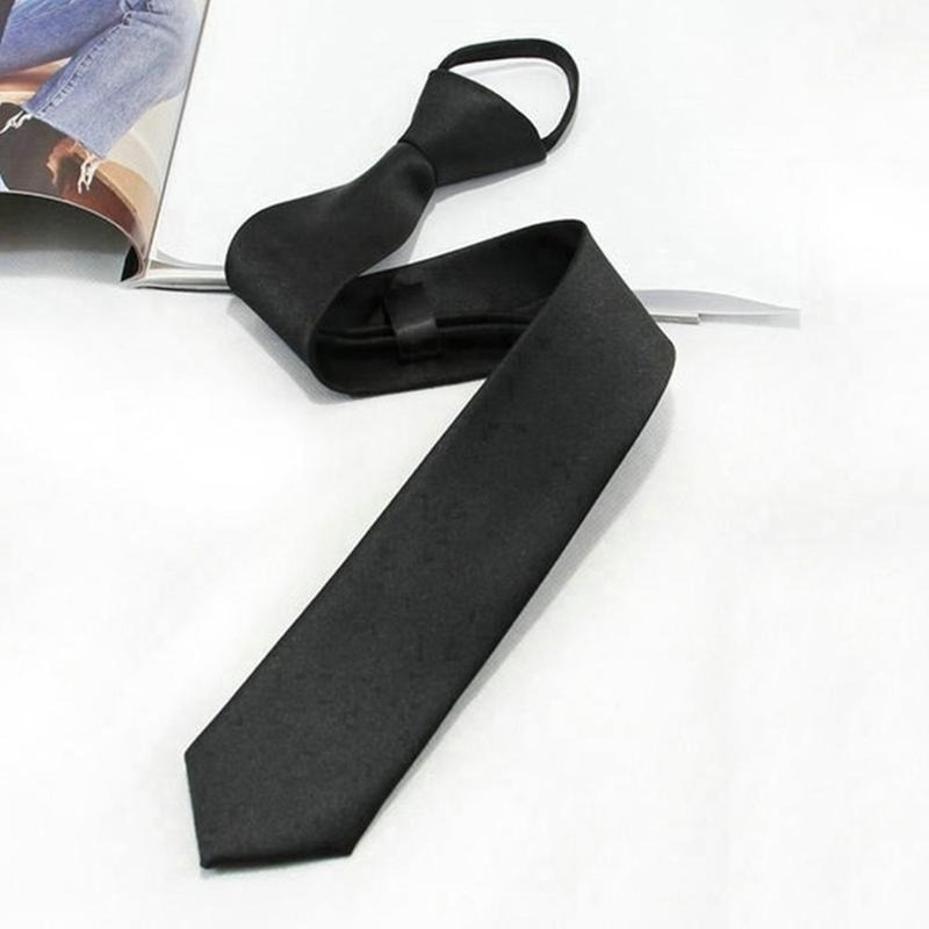 

1 Pcs Black Simple Clip On Tie Security Tie Doorman Steward Matte Funeral Tie For Men Women Students чорний