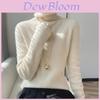 Womens Autumn Winter Turtleneck Sweater With Ribbed Knit For Office Casual Wear