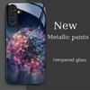 Colorful Blooming Pattern Glass Phone Case Suitable for Samsung Galaxy S26 S25 S24 S23 S22 S21 S20 FE/Ultra/Plus Anti Drop