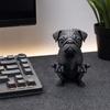 3D Printed French Bulldog Figurine, Modern Matte Black Dog Statue, Animal Desktop Decoration Ornament, Gift for Pet