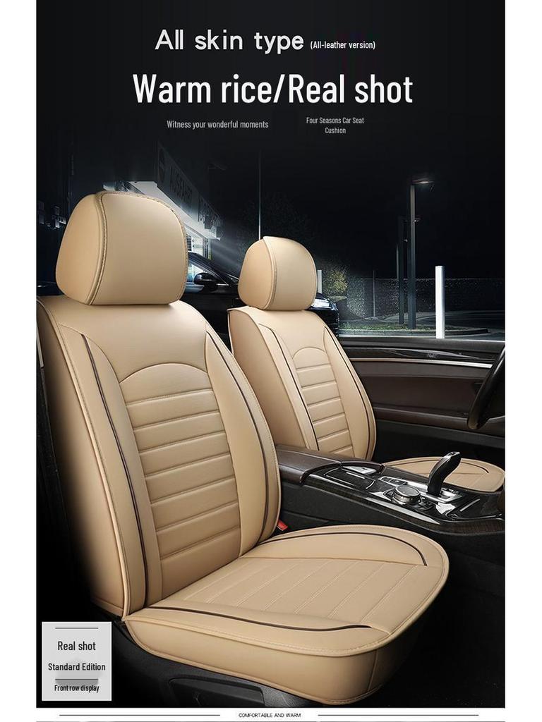 Uniwersalny Pokrowiec na Fotel Samochodowy Pełny Oplot dla Kierowcy i Współkierowcy - Na Wszystkie Pory Roku, Pasuje do Sedana, SUV-a, Pickupa, Vana