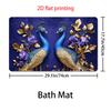 4Pcs Elegant And Gorgeous Shower Curtain Set with Non-Slip Bath Mat, Toilet Lid Cover, Contour Rug & 12 Hooks, Bathroom Decor