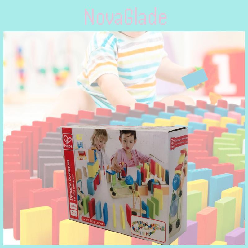 Super Fun Wooden Domino Blocks Set Creative Educational Toys For Boys And Girls
