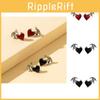 Stylish Alloy Wing Heart Stud Earrings For Women Electroplated Creative Summer 2022