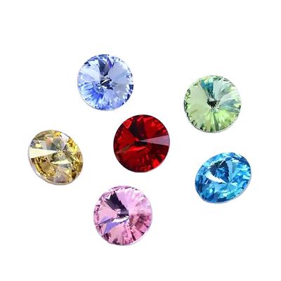 Dongzhou Kristalle Rivoli-Form Glas Strasssteine K9 Modesteine Lose Kristallperlen Schmuck Bekleidung DIY Zubehör
